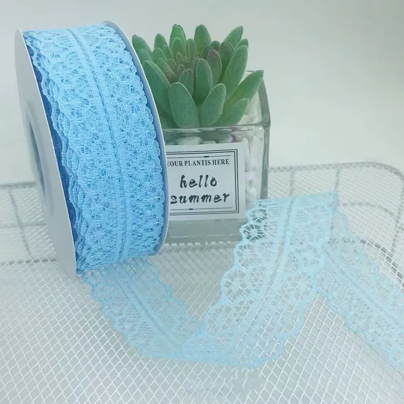 Panglică dantelă 3 cm × 45 m – Albastru
