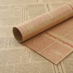 Hârtie tip ziar pentru flori (set 20 coli)