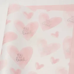 Ambalaj cu model inimioare pentru flori (set 20 coli)