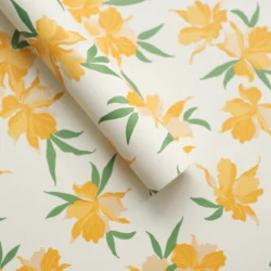 Hârtie impermeabilă florală pentru ambalaje buchete – Galben