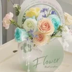Cutie poșetă carton pentru aranjamente florale – Verde