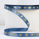 Panglică satin cu inimioare 1 cm × 36 m