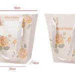 Set 2 pungi trapez cu imprimeu floral