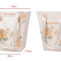 Set 2 pungi trapez cu imprimeu floral