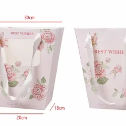 Set 2 pungi trapez cu imprimeu floral