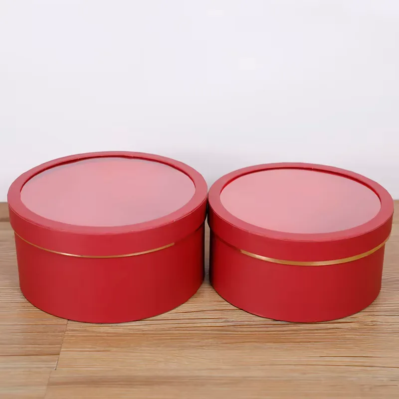 Set 2 cutii rotunde cu capac transparent