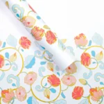 Ambalaj cu imprimeu floral auriu pentru buchete (set 20 coli)