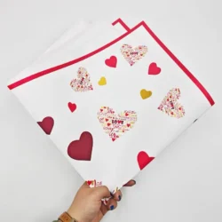 amb-inimi-love-20-alb Ambalaj cu inimioare „Love” pentru buchete (set 20 coli)