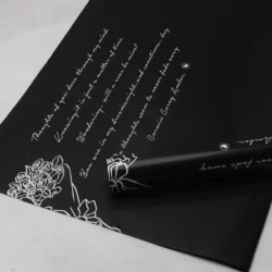 Ambalaj cu text caligrafic pentru buchete (set 20 coli)