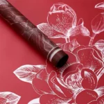 Ambalaj semitransparent cu model floral pentru buchete (set 20 coli)