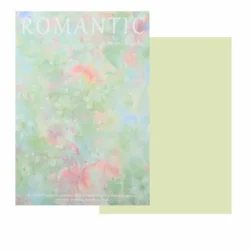hrt-acuarela-10-verde Hârtie pentru buchete cu imprimeu acuarelă (set 10 coli)