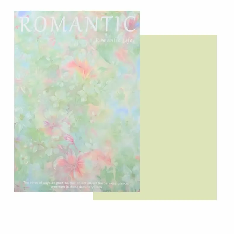 hrt-acuarela-10-verde Hârtie pentru buchete cu imprimeu acuarelă (set 10 coli)