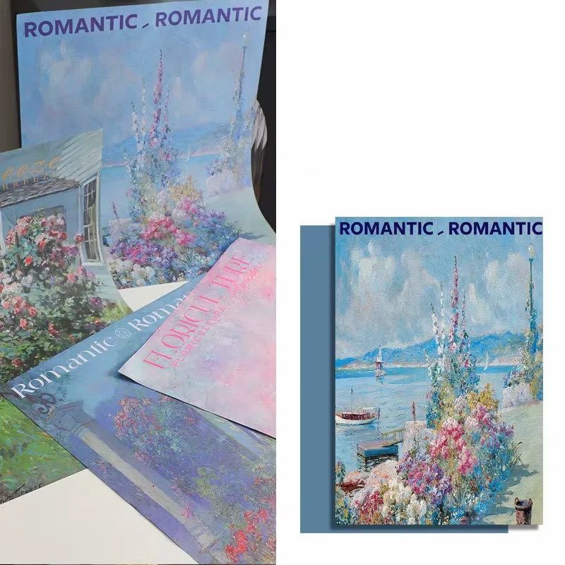 hrt-pictura-10-gradina-la-mare-v2 Hârtie pentru buchete cu imprimeu pictură (set 10 coli)